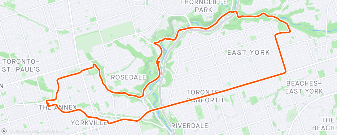 Map of the activity, Danforth. Harder than it should have been.
