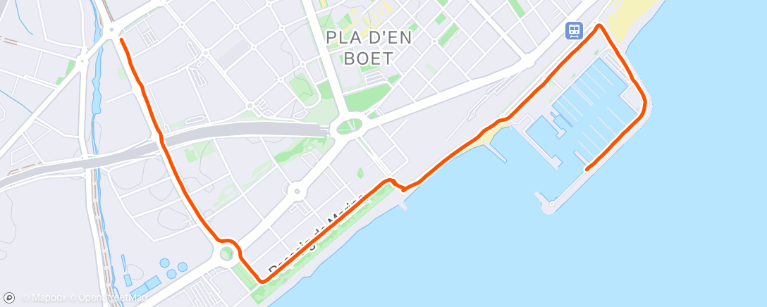 Map of the activity, Carrera de mañana