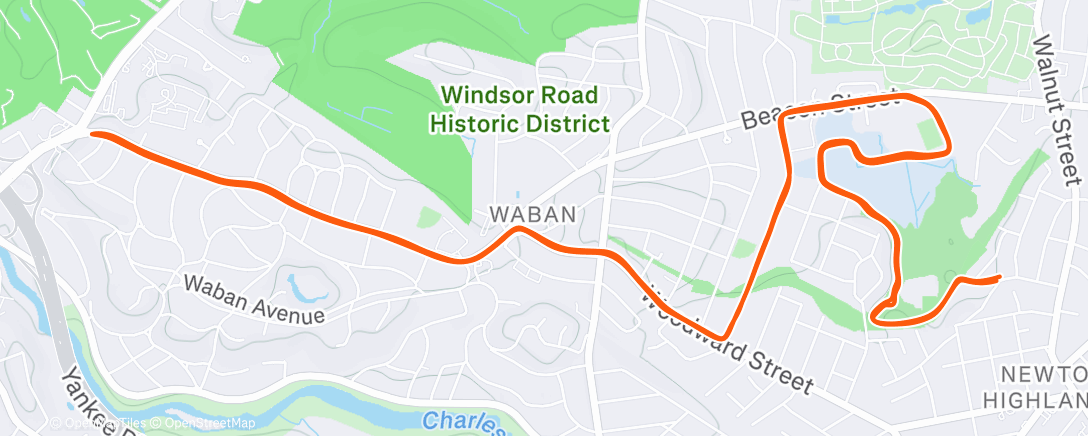 Map of the activity, Morning Run