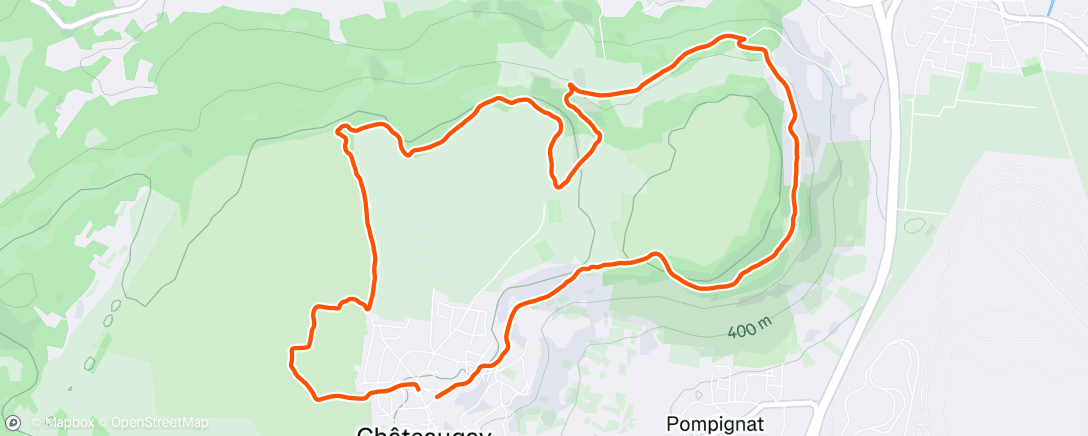 Map of the activity, 1 er sorti VTT sympa boueux et physique