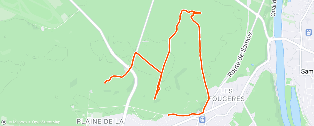 Mapa da atividade, Trail le matin