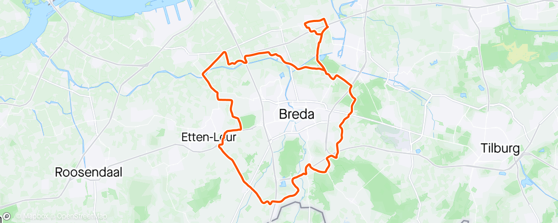 Map of the activity, Rondom Breda met veel 💨💨💨💨 met de dinsdag groep.