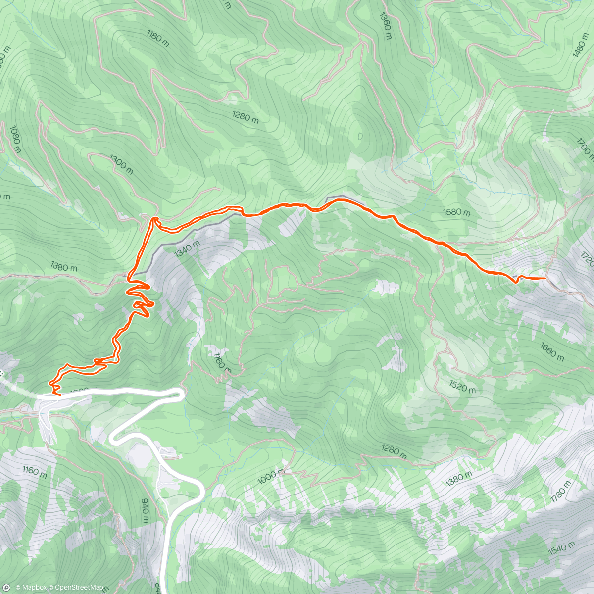 Mapa da atividade, Košutica 1968m Lunch Trail Run