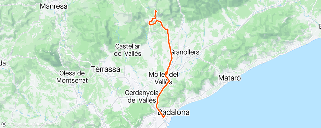 Map of the activity, Sant Miquel del Fai.  🚴‍♀️ 🌫