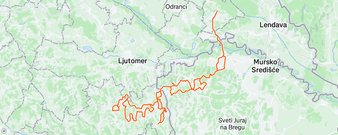 Map of the activity, Extra Double Hilly Ride