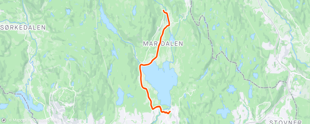 Map of the activity, Hard langtur