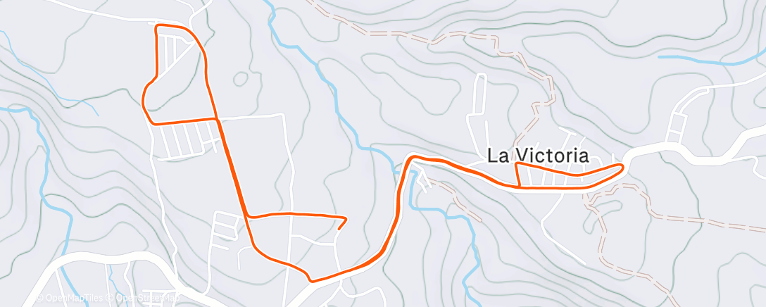 Map of the activity, Carrera de tarde