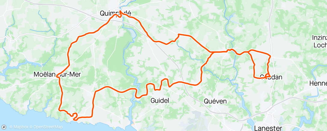 Map of the activity, Sortie vélo le matin