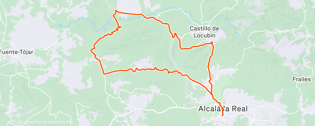 Map of the activity, Lunch Ride