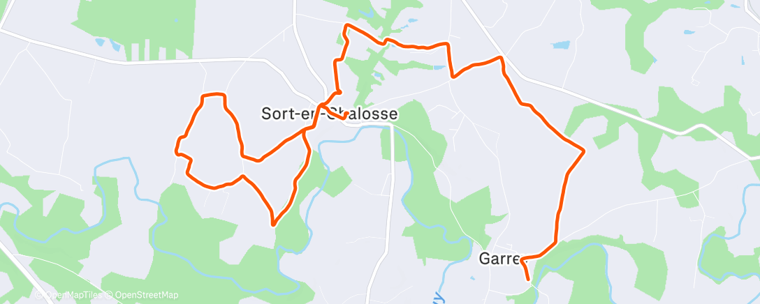 Map of the activity, La Transversale des fous 14km