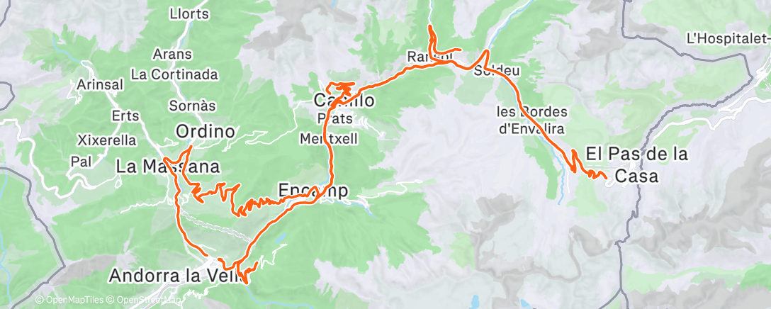 Mapa de la actividad (Lunch Ride)