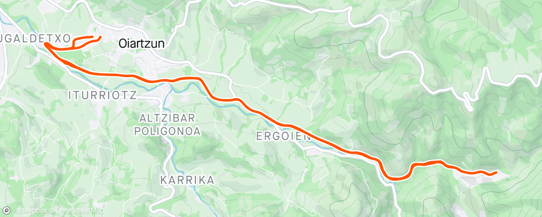 Map of the activity, Carrera de mañana