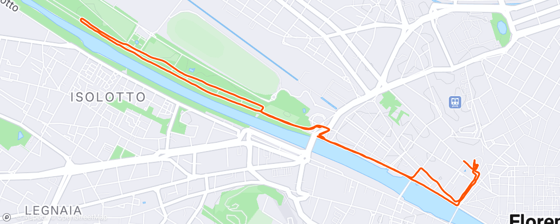 Map of the activity, Entlang des Arno