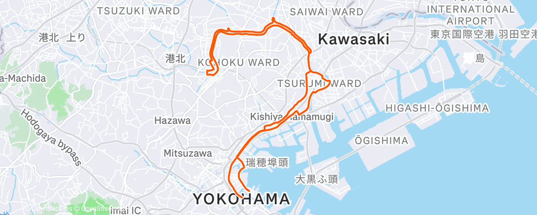 Map of the activity, Lunch Ride