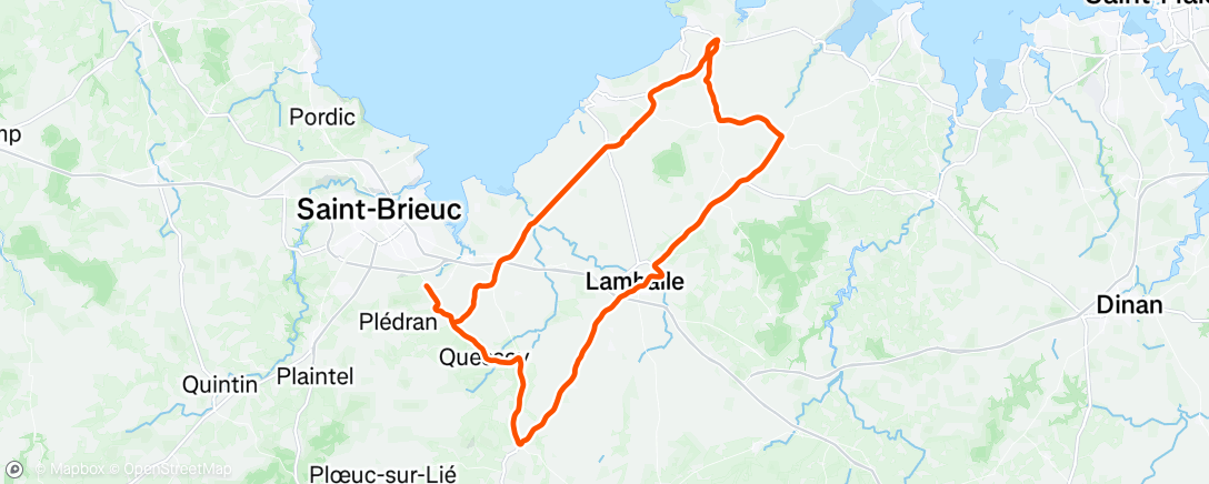 Map of the activity, Sortie vélo le midi