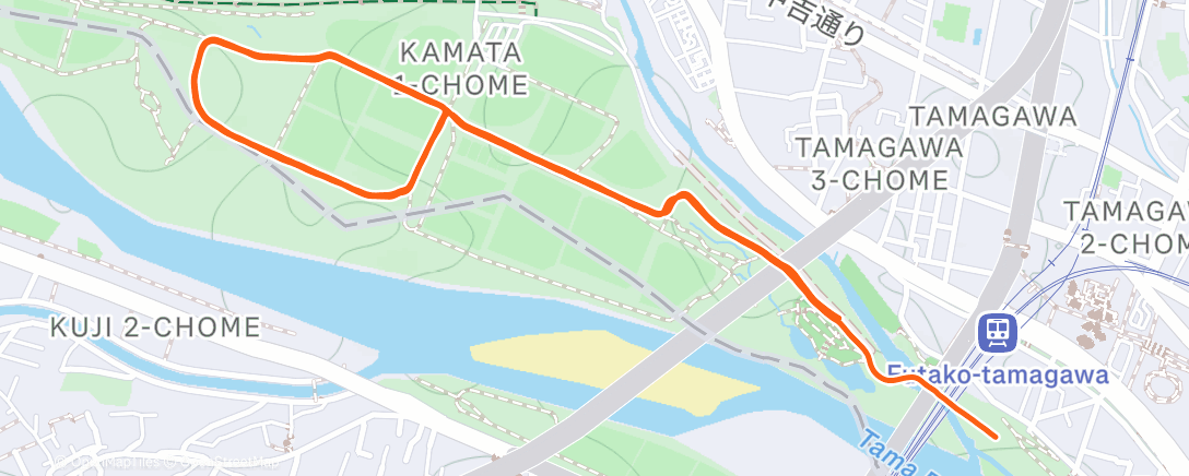 Map of the activity, 朝のランニング