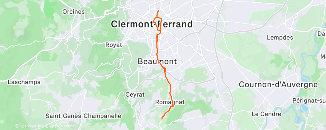 Map of the activity, [tld101.018] côtes de Giroux