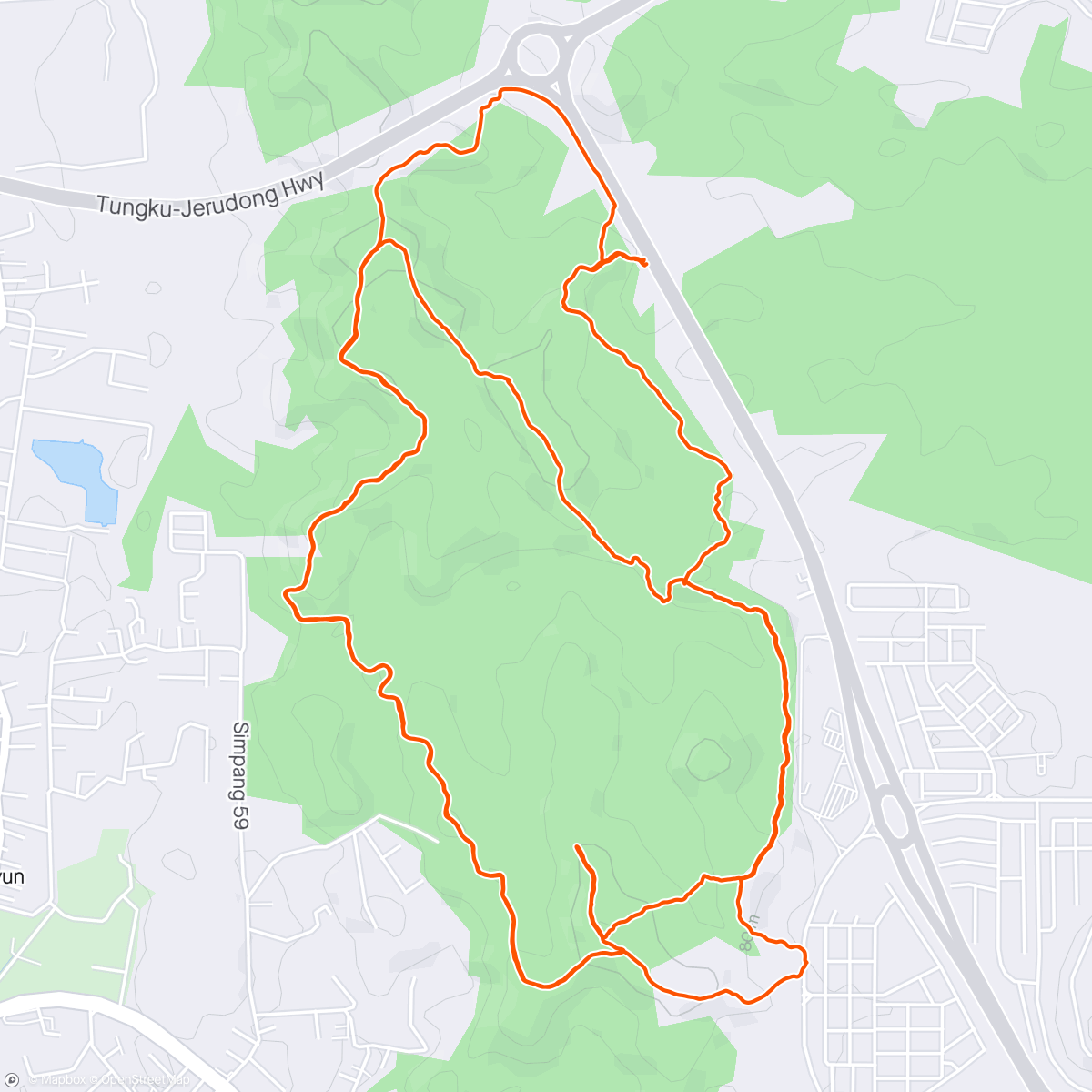 Map of the activity, Silat Trail Run | 🔥 39°C