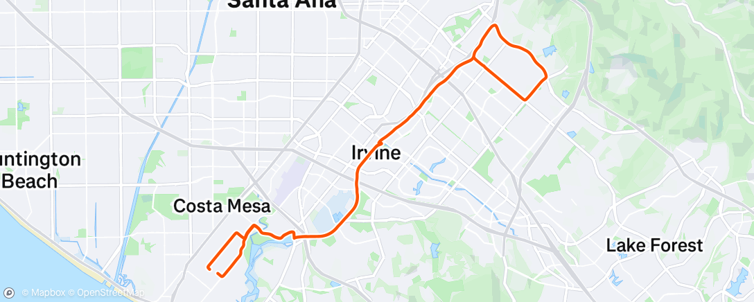 Map of the activity, Afternoon Ride