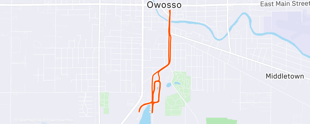 Map of the activity, Delayed Fartlek