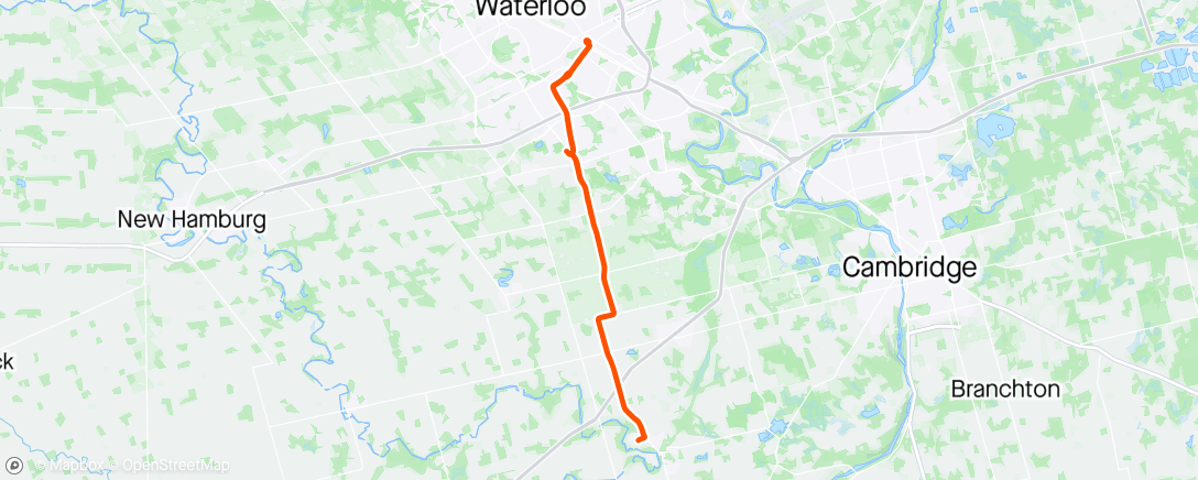Map of the activity, Office day commute