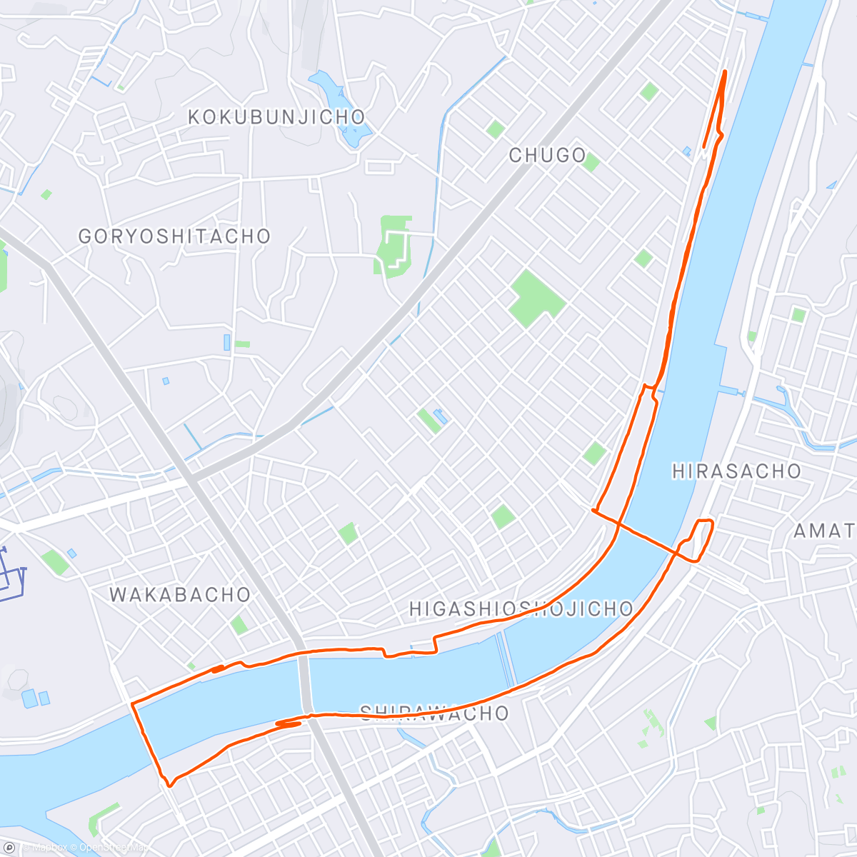 Map of the activity, Sendai bridges walk.