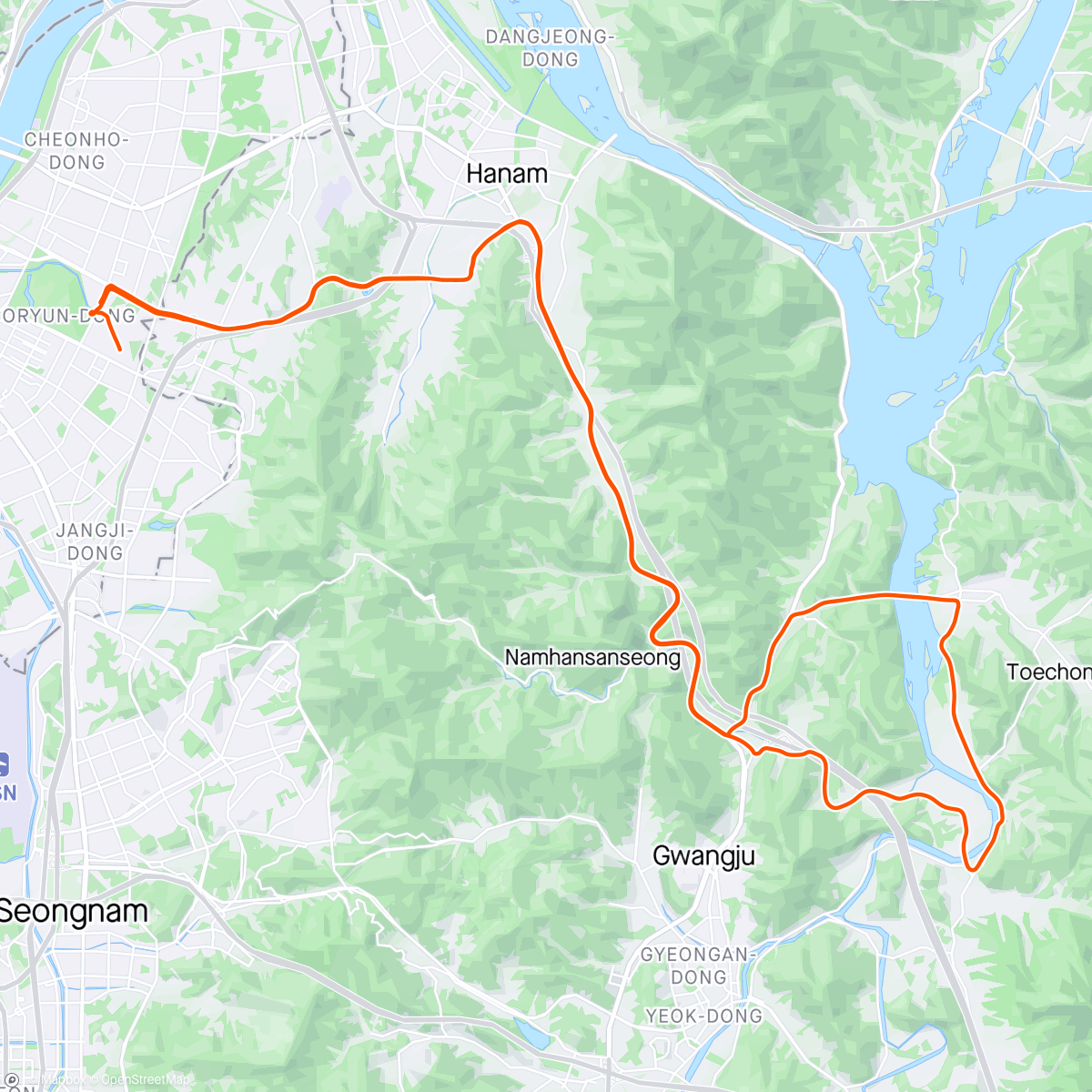 Map of the activity, 경안천