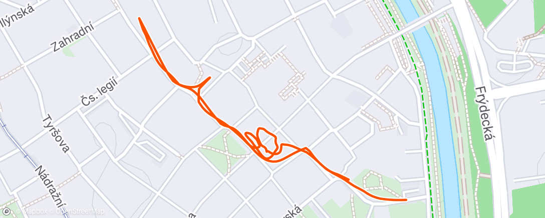 Map of the activity, Evening Walk