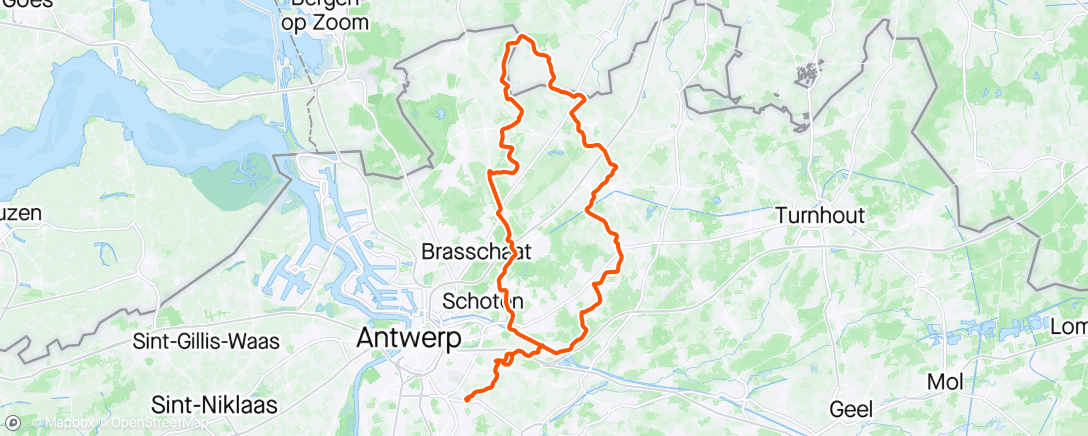 Map of the activity, Wommelgem - Zundert