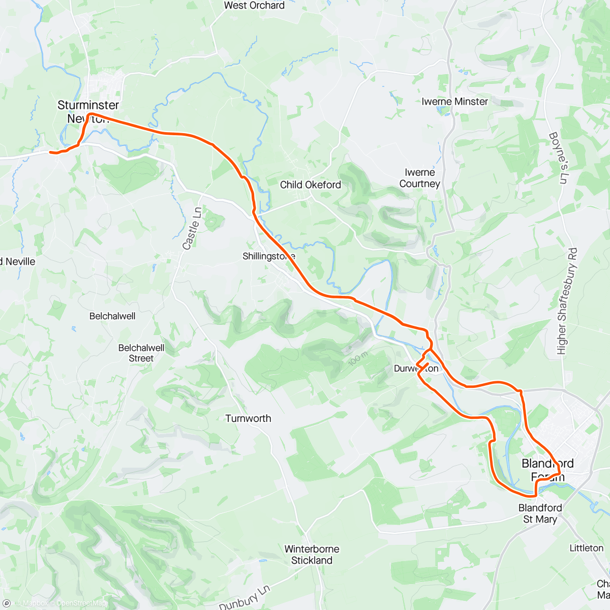 Map of the activity, Gravel bike