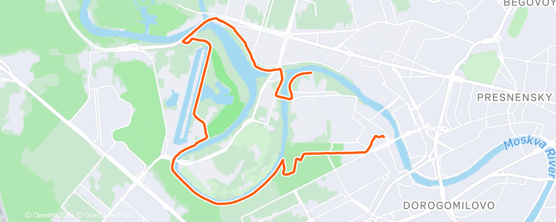 Map of the activity, Воскресные 18 неспешно...