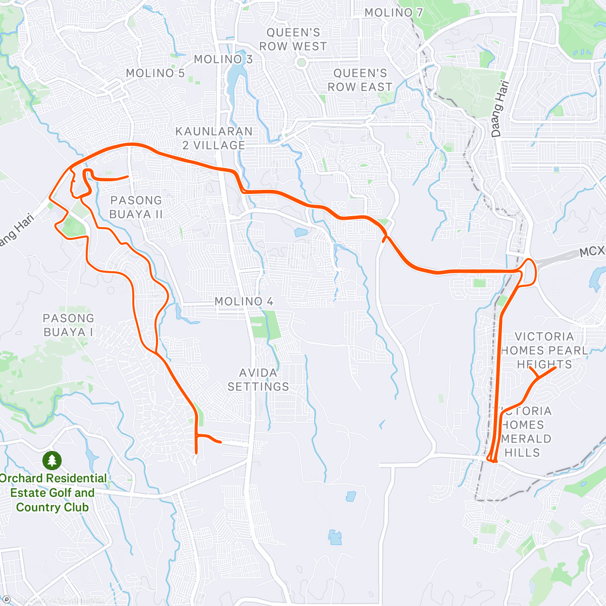 Map of the activity, Vermosa Off Saddle