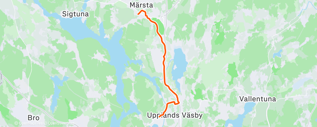 Map of the activity, Skit tur med dubbel punktering..,