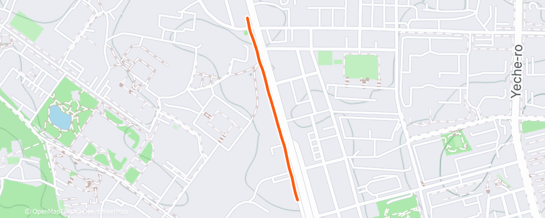 Map of the activity, Evening Run