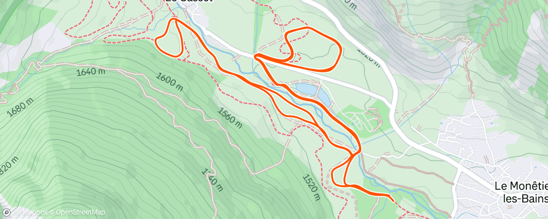 Map of the activity, Morning Nordic Ski