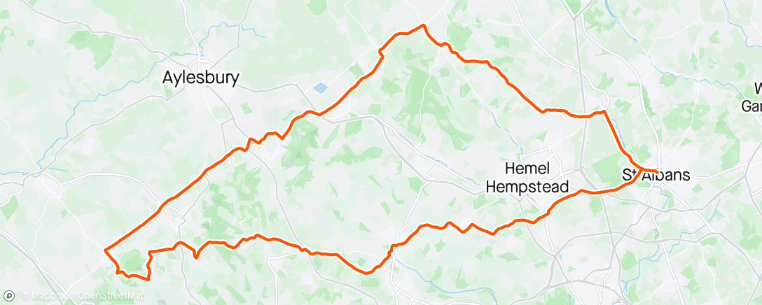 Map of the activity, VCC Fast to Biker Bean Cafe - Chinnor