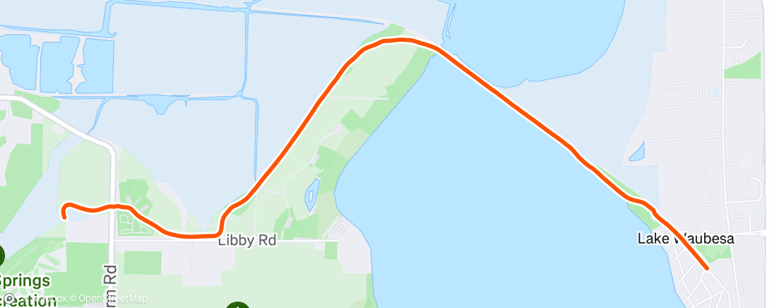 Map of the activity, Evening Ride