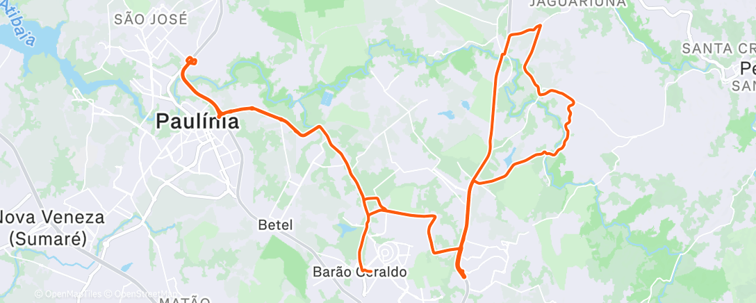 Map of the activity, Explore ride