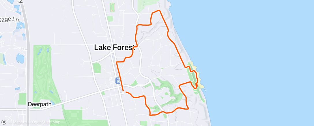 Map of the activity, Afternoon Run