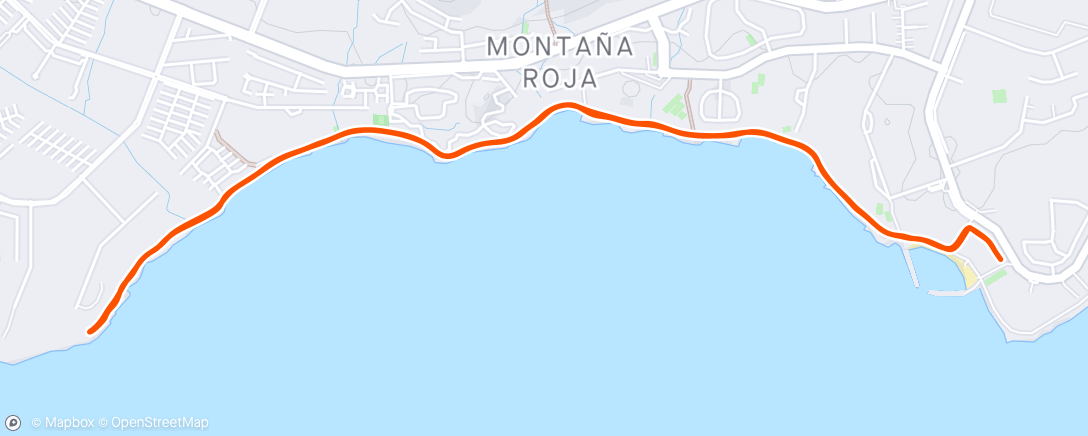 Map of the activity, Run along the coast
