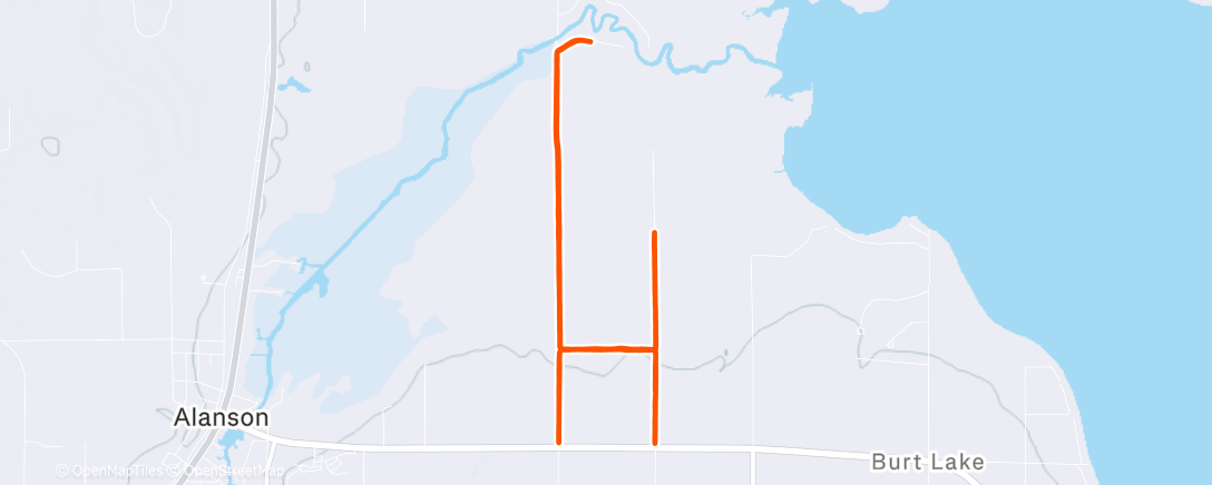 Map of the activity, Snow covered dirt roads are a man’s best friend