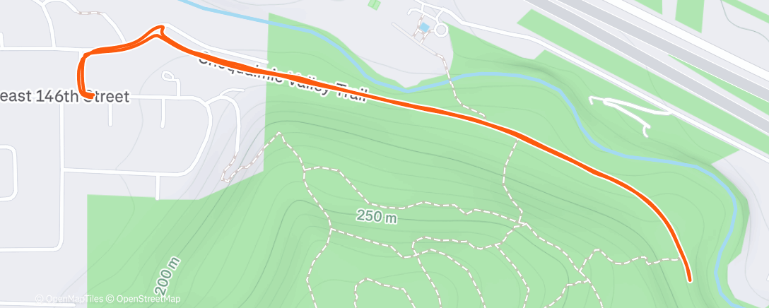 Map of the activity, Afternoon Run