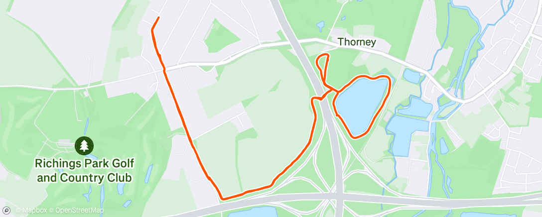 Map of the activity, Lunch Run