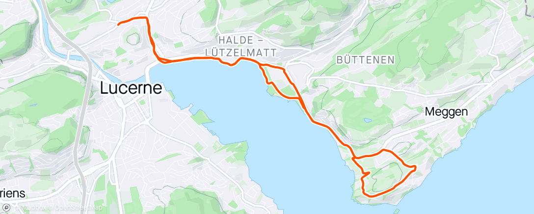 Map of the activity, Lauf am Morgen