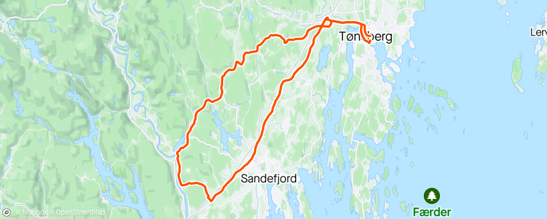 Map of the activity, Sårt trengt sykkeltur med Inge og Adrian. Hang som slakt på slutten..
