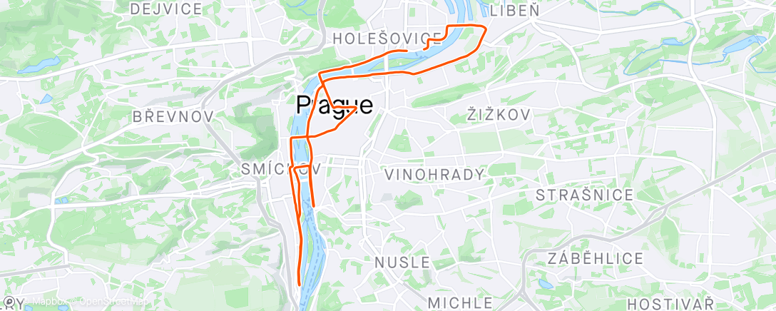 Map of the activity, Prague Half 2024