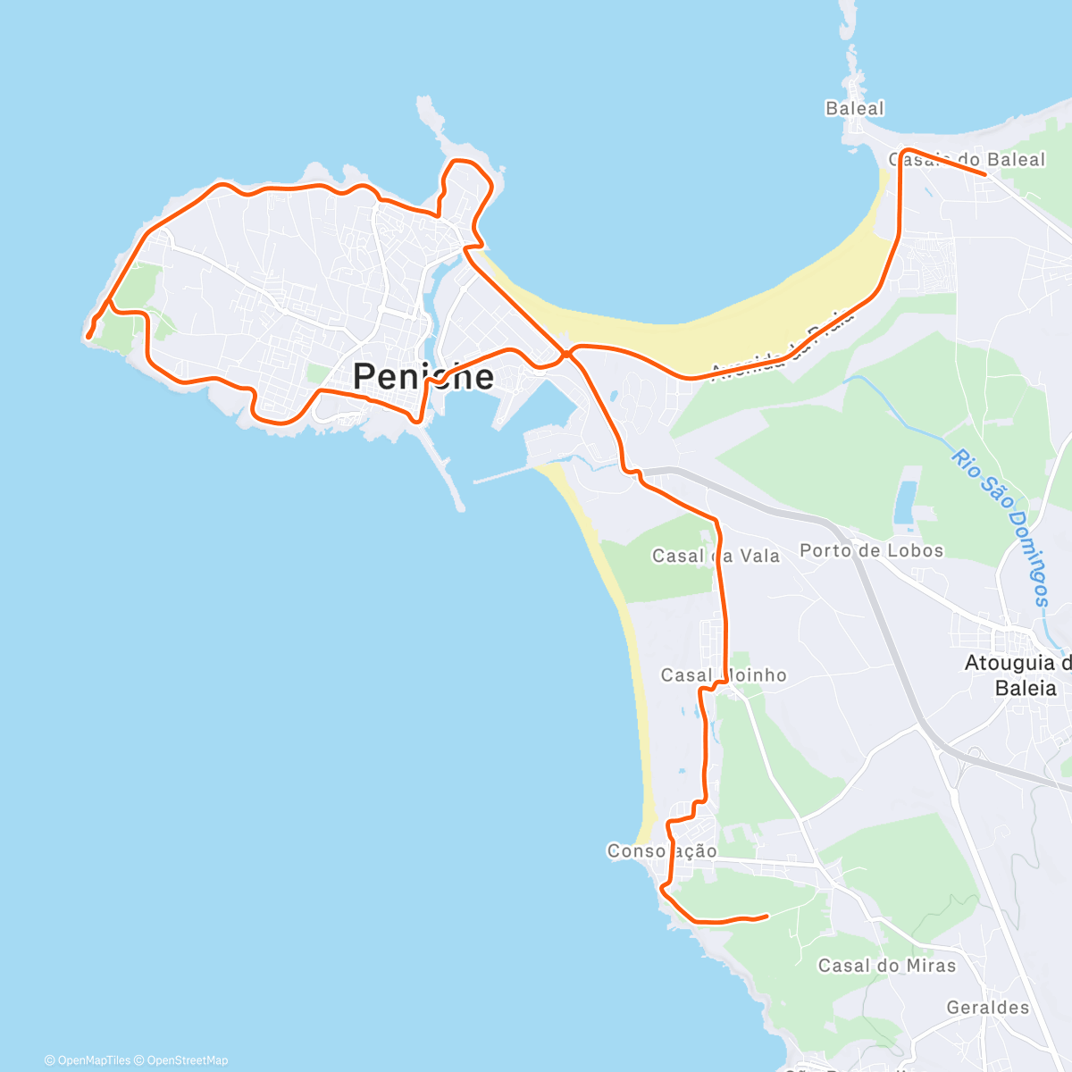 Карта физической активности (ROUVY - Peniche | Portugal)