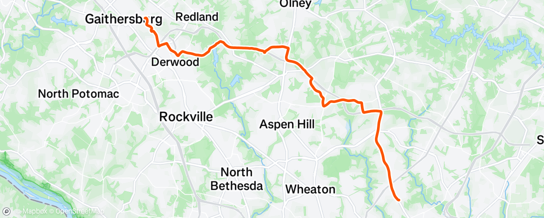 Map of the activity, Morning Ride-Bike to work day