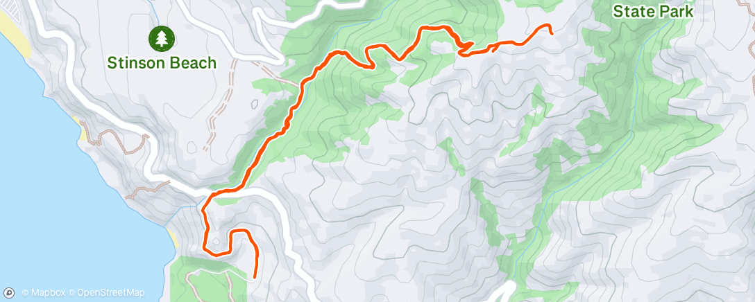 Map of the activity, Steep ravine to dip sea