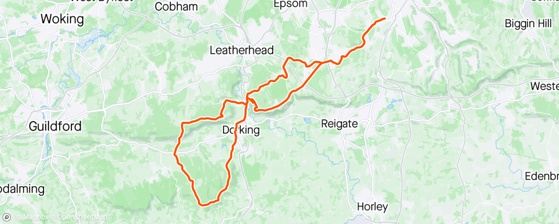 Map of the activity, Nice road bike spin with a few hills Ride
